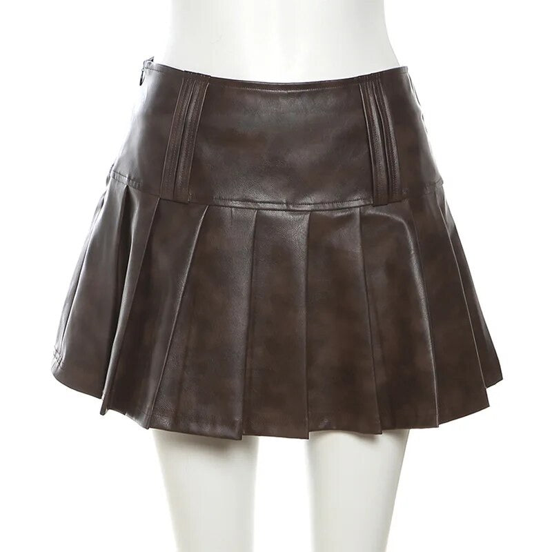 Pleated Skirt Crop Set