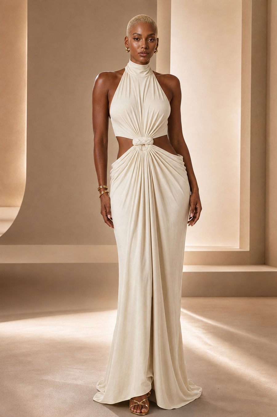 Infinity Knot Halter Gown
