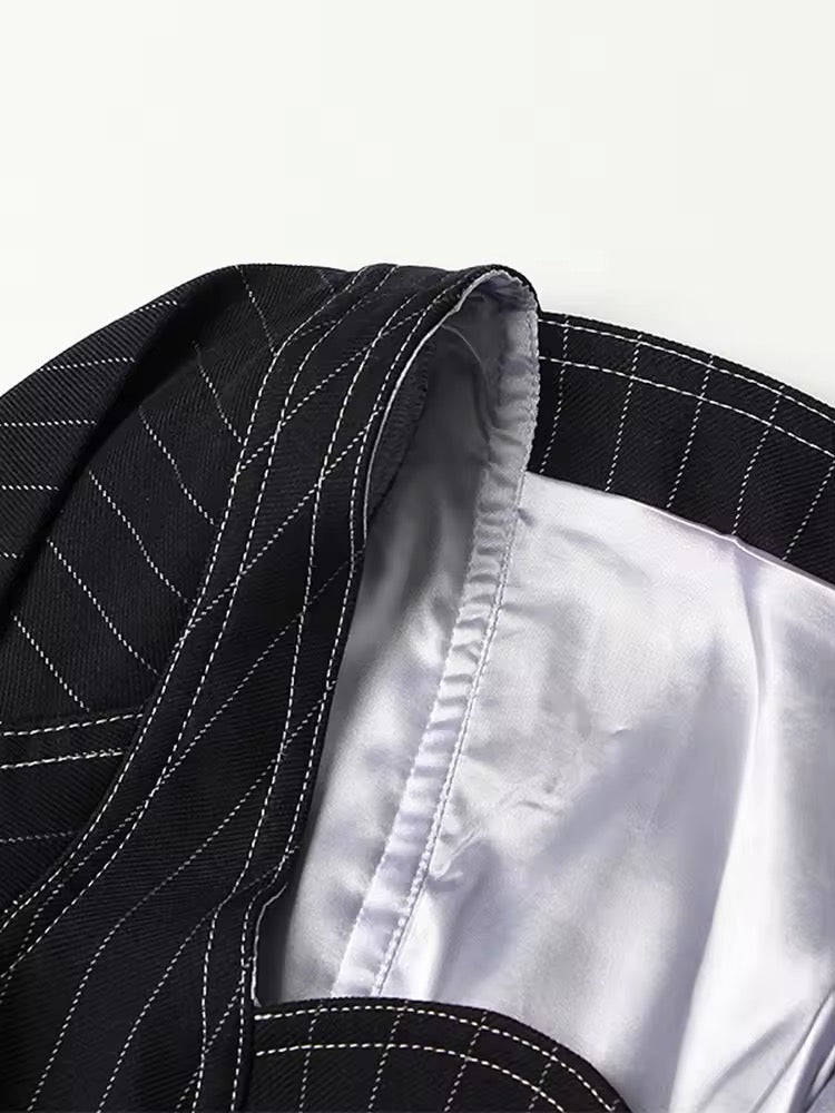 Pinstripe Corset Blazer