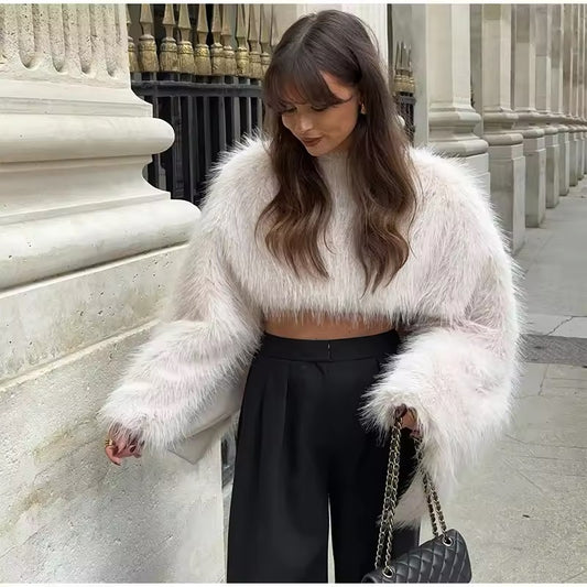 Luxe Faux Fur Crop Top