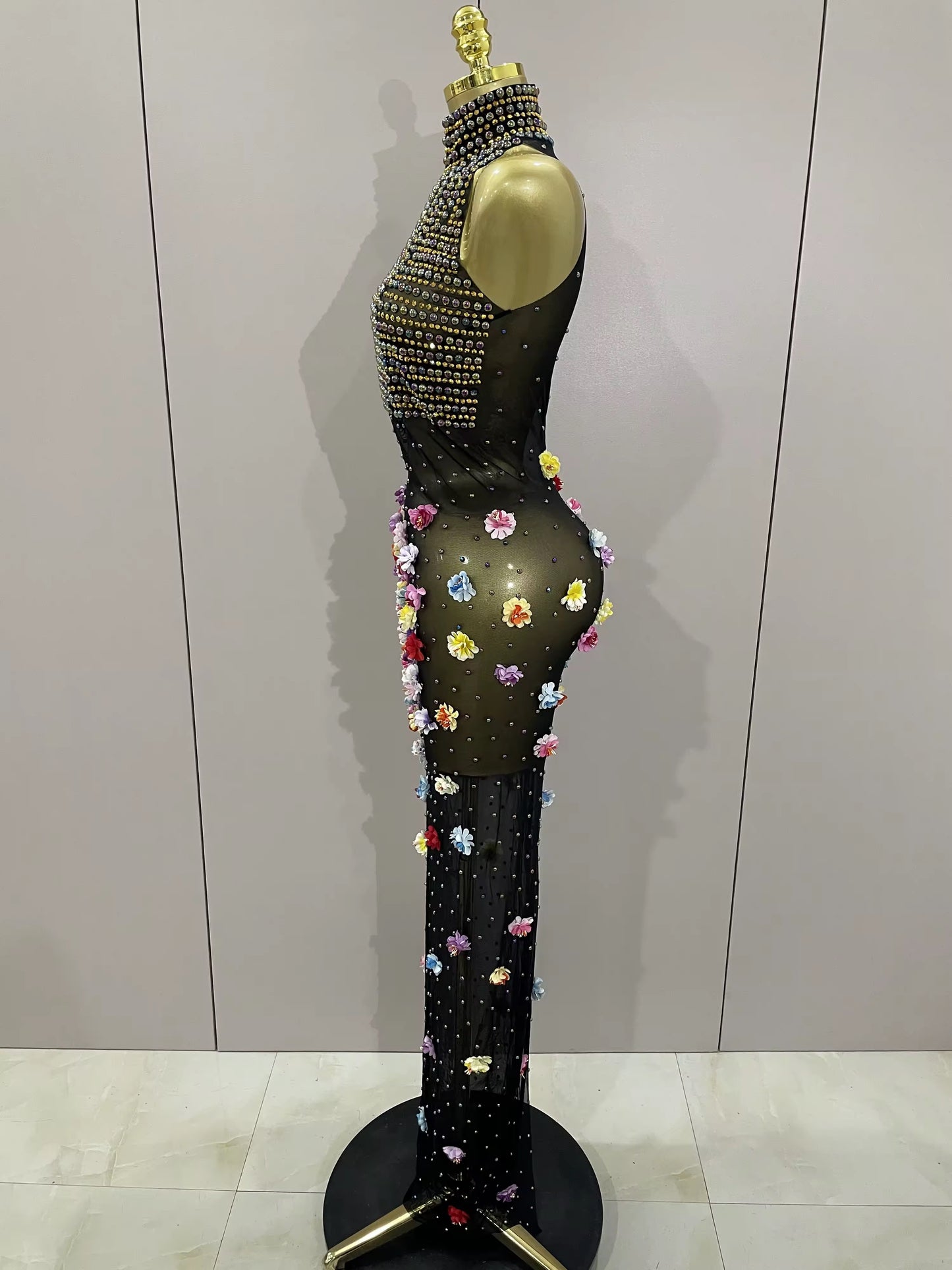Midnight Garden Embellished Gown