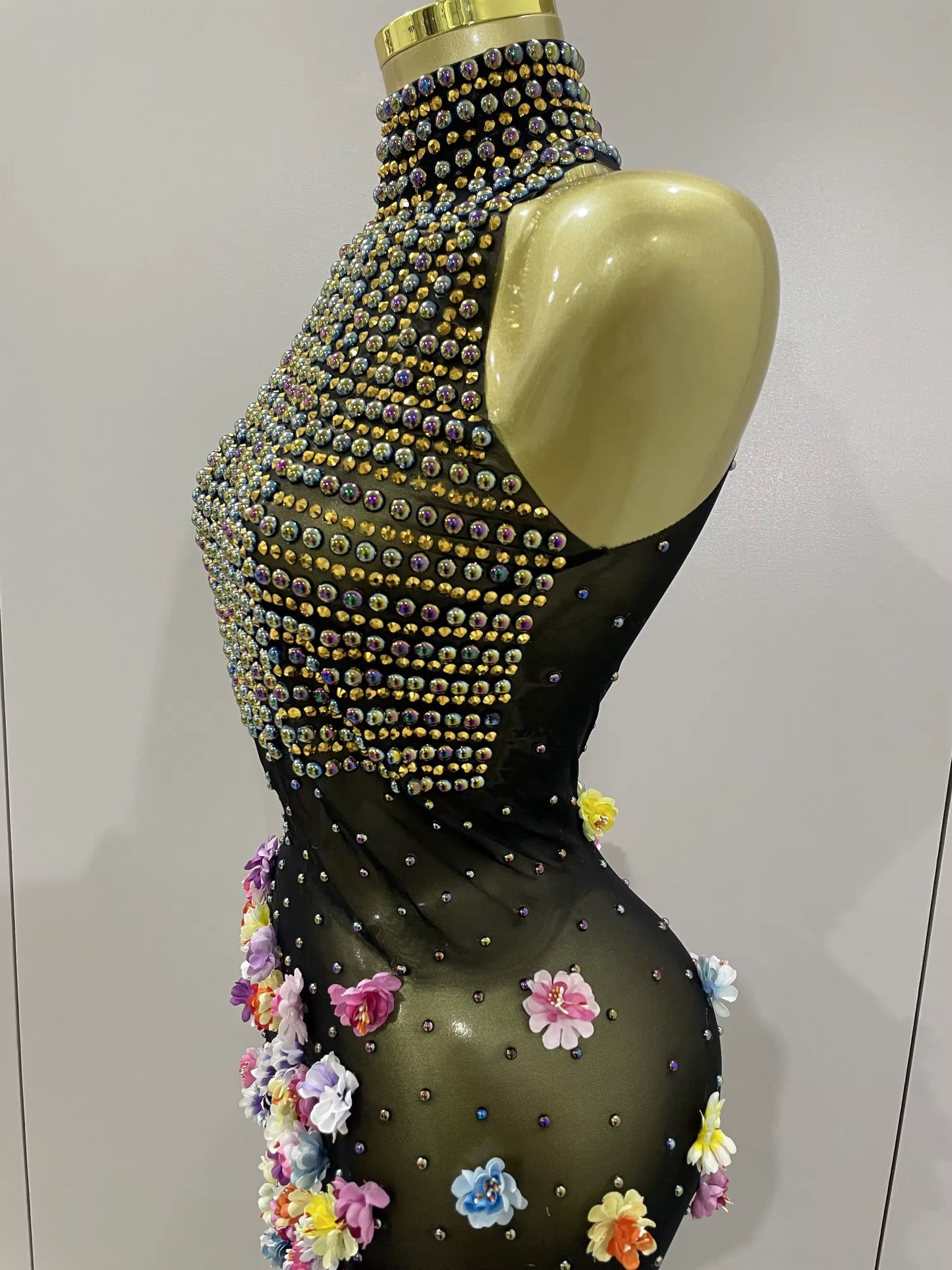 Midnight Garden Embellished Gown