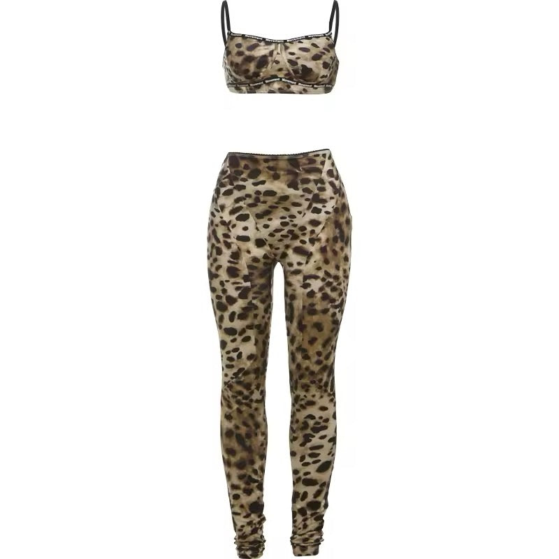 Wild Charm Leopard Print Two-Piece Set