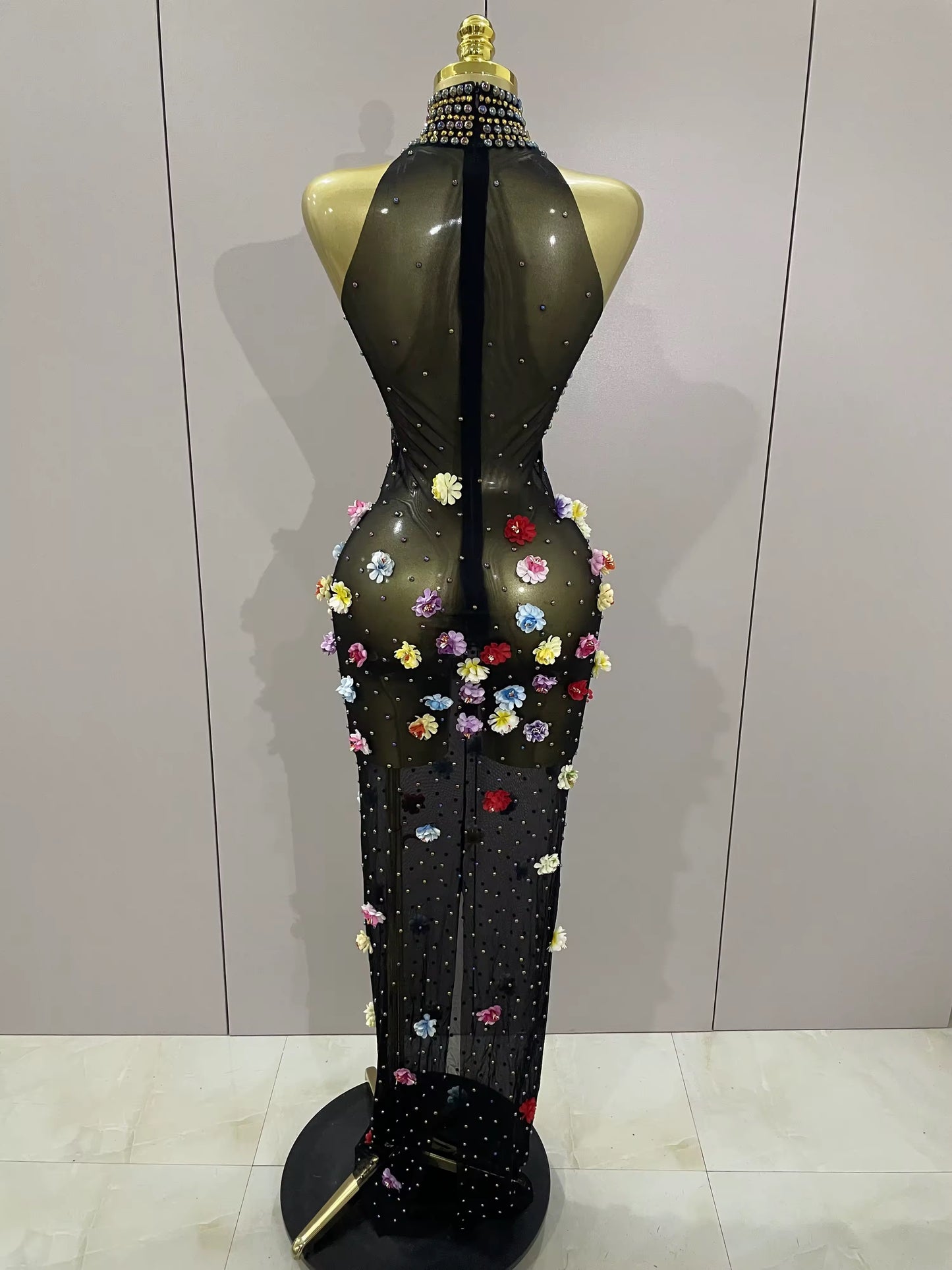 Midnight Garden Embellished Gown