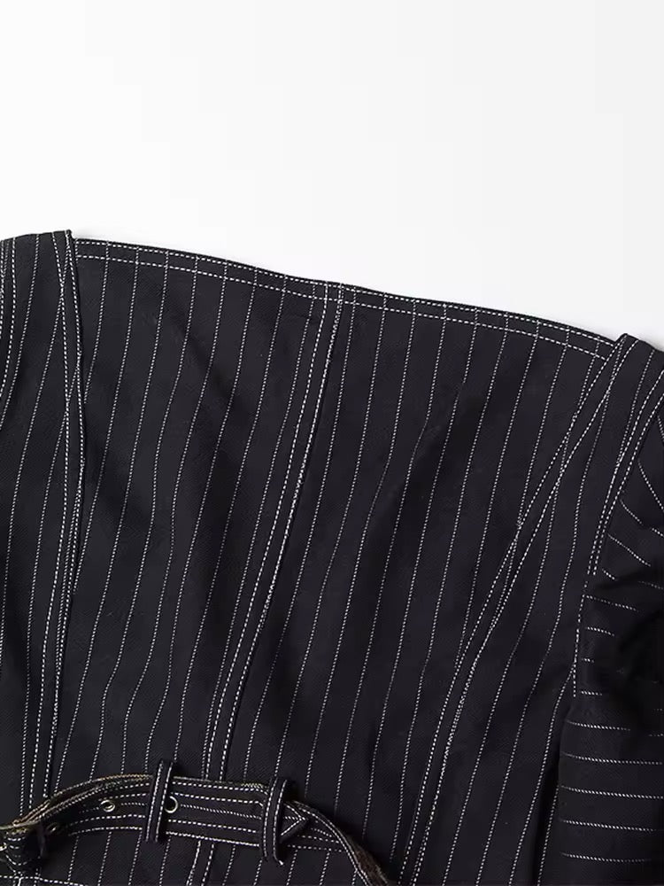 Pinstripe Corset Blazer