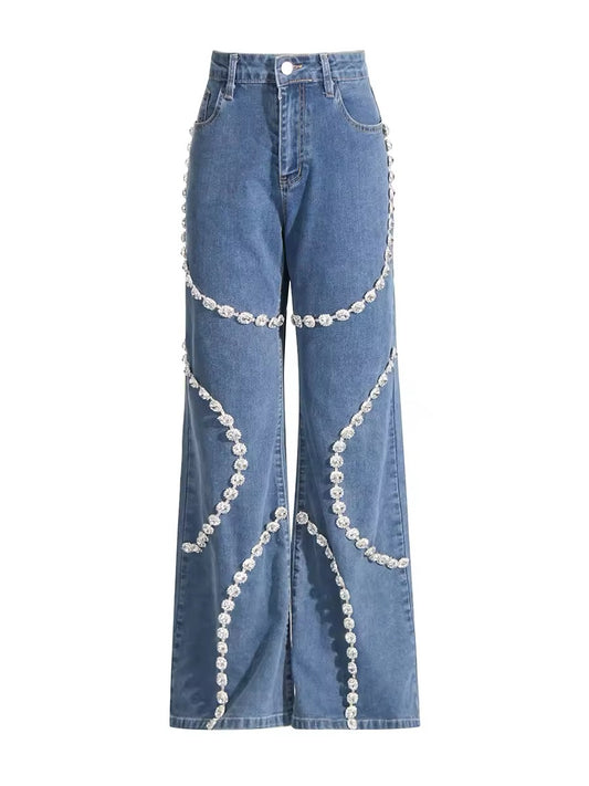 Crystal Wave Flare Jeans