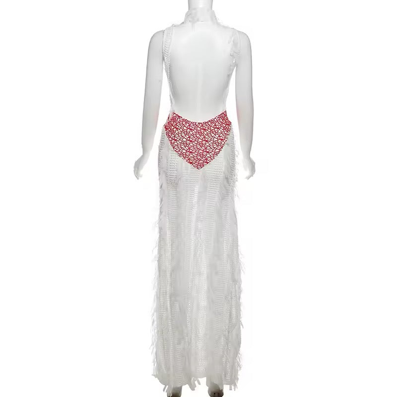 Enchanted Ember Tassel Gown