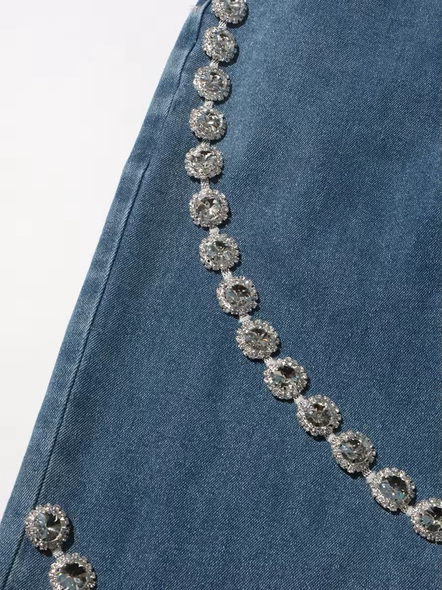 Crystal Wave Flare Jeans