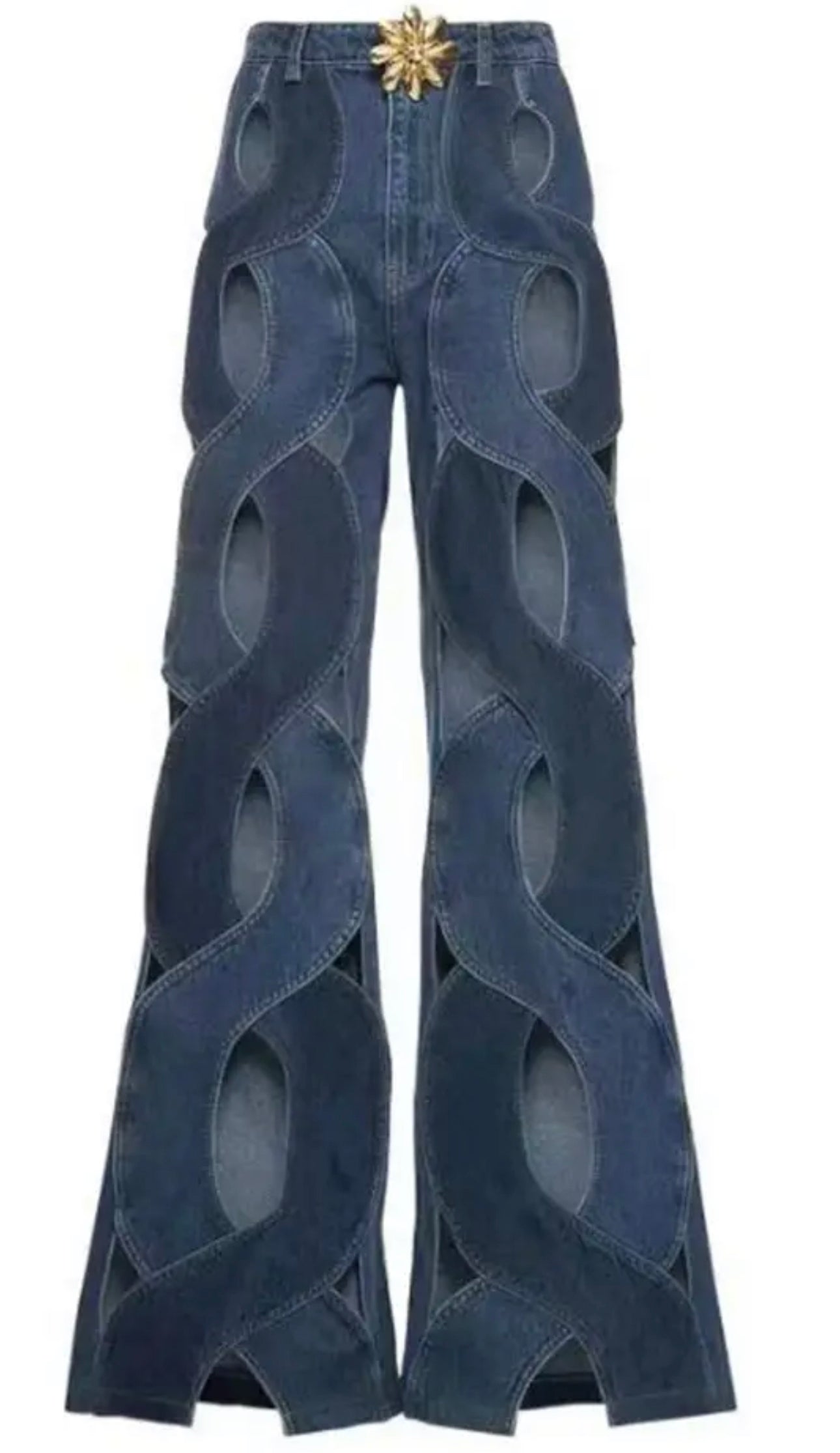 Twisted Chic Cutout Denim Jeans