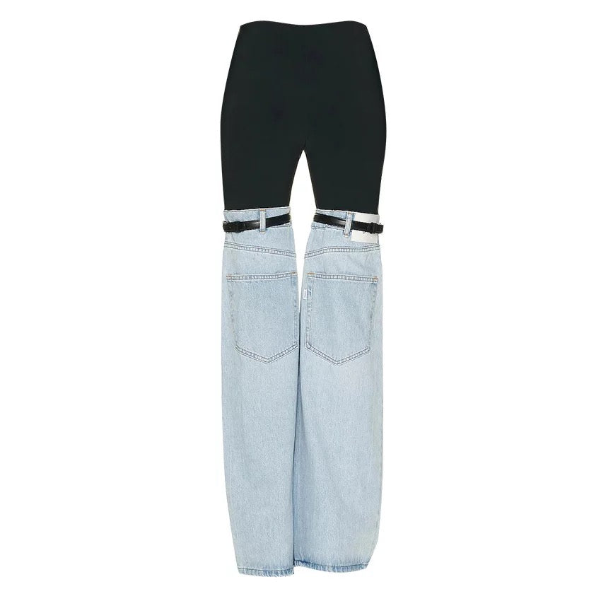 Two Phase High Waist Jeans BLANC LOVE