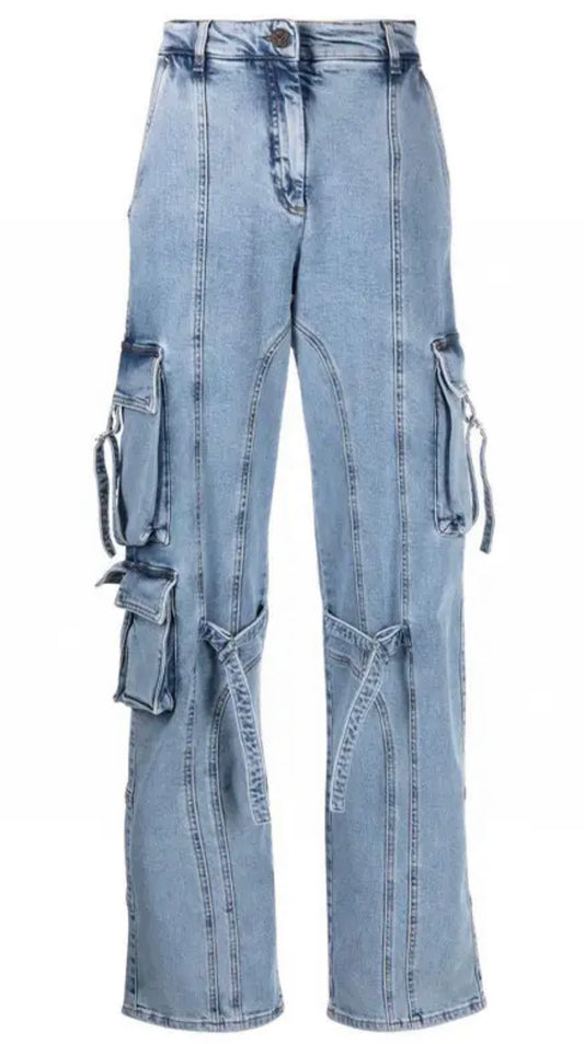 Catchy Pocket Cargo Jeans