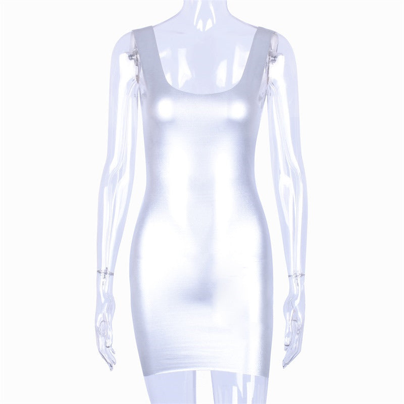 Reflective Fitted Dress BLANC LOVE