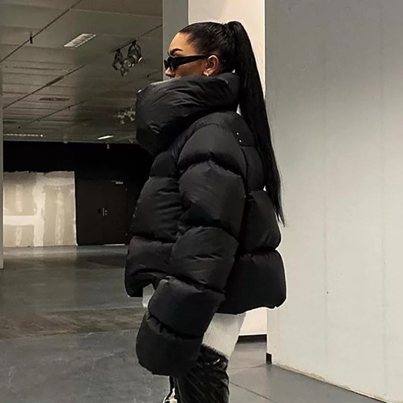Oversized Scarf Puffer Jacket BLANC LOVE