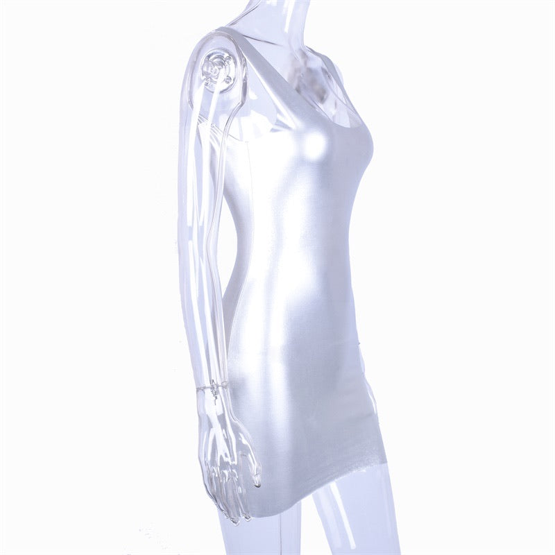 Reflective Fitted Dress BLANC LOVE