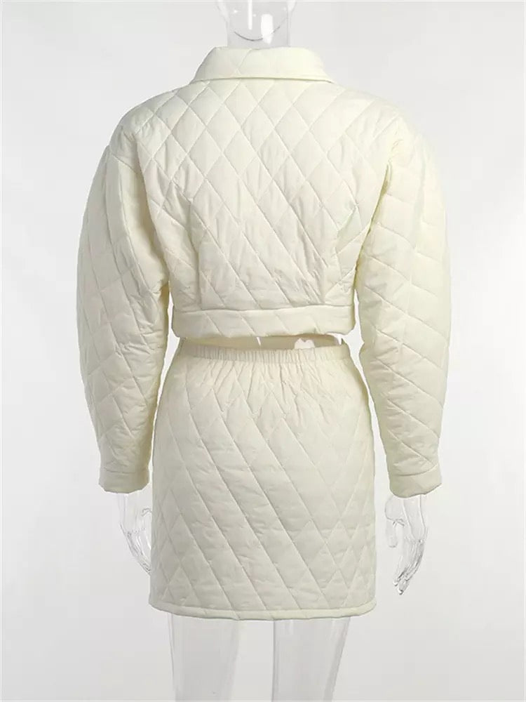 Puffy Alley Quilted Set BLANC LOVE