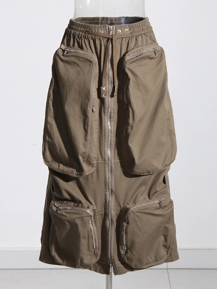 Big Pocket HalfWay Versatile Skirt BLANC LOVE